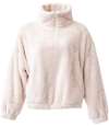 BH202 Brand Lab Ladies Fluffy 1/4 Zip Fleece Natural colour image